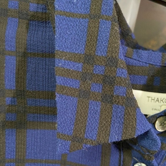 Thakoon collective blue plaid shirtdress size 6 - Picture 9 of 12
